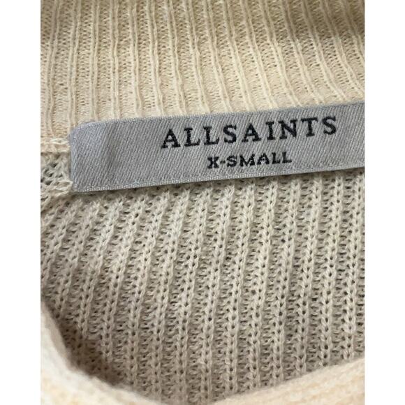 Allsaints Ridley Cashmere Wool White Sweater Jumper ASO Meghan Markle XS - Picture 4 of 5